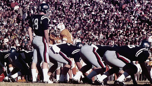 Photograph of quarterback Archie Manning during the 1969 game between the Ole Miss Rebels and the Tennessee Volunteers.