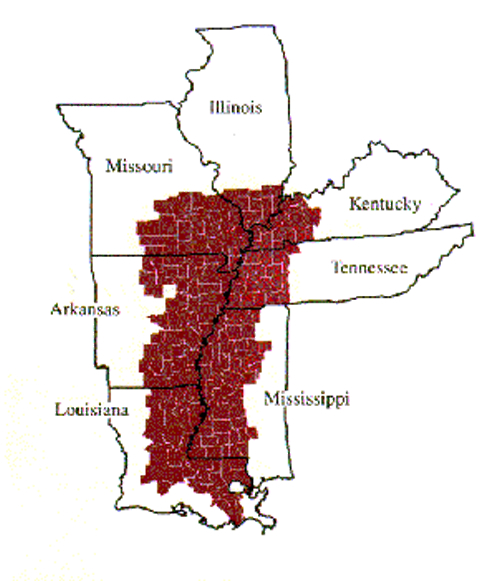 The Lower Mississippi River Delta Region
