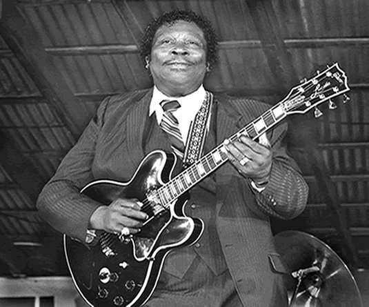 B.B. King and and his guitar Lucille in Jackson, Mississippi, 1984