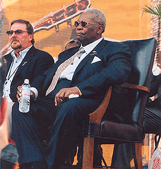 King at 2005 groundbreaking ceremony for the B.B. King Museum