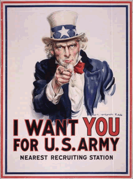James Montgomery Flagg's famous 1917 recruiting poster