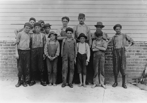 Some of the young workers at Laurel Cotton Mills