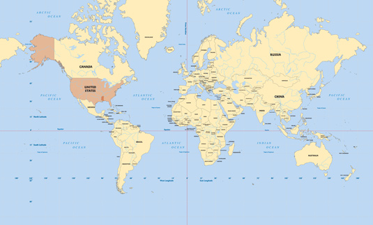 Mississippi in the World map
