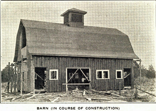 Barn under construction