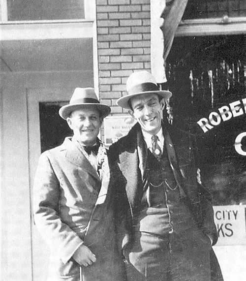 Jimmie Rodgers with fellow musician Clayton McMichen