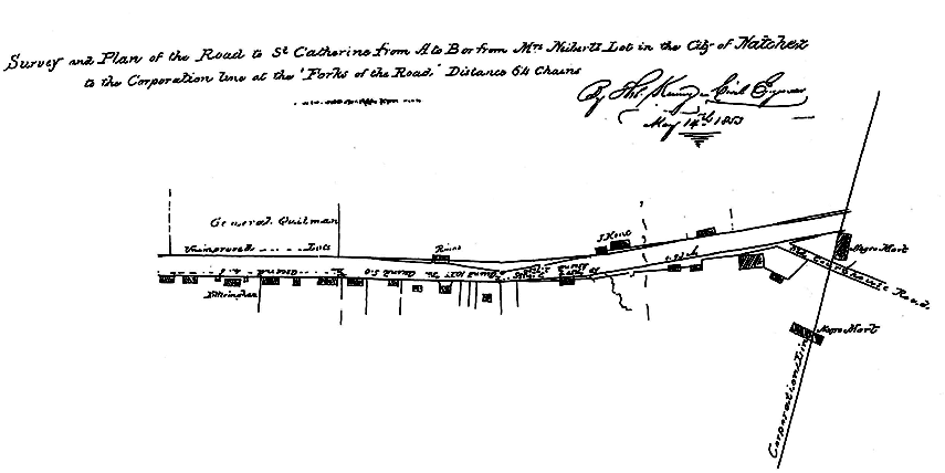 Map drawn in 1853 shows slave markets at the Forks of the Road intersection